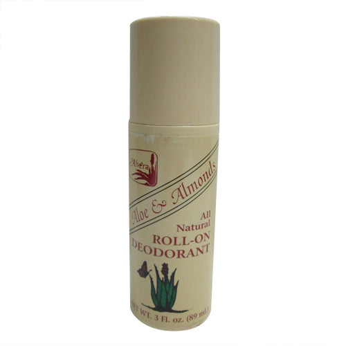 Aloe And Almond Roll-On Deodorant, All Natural - 3 Oz